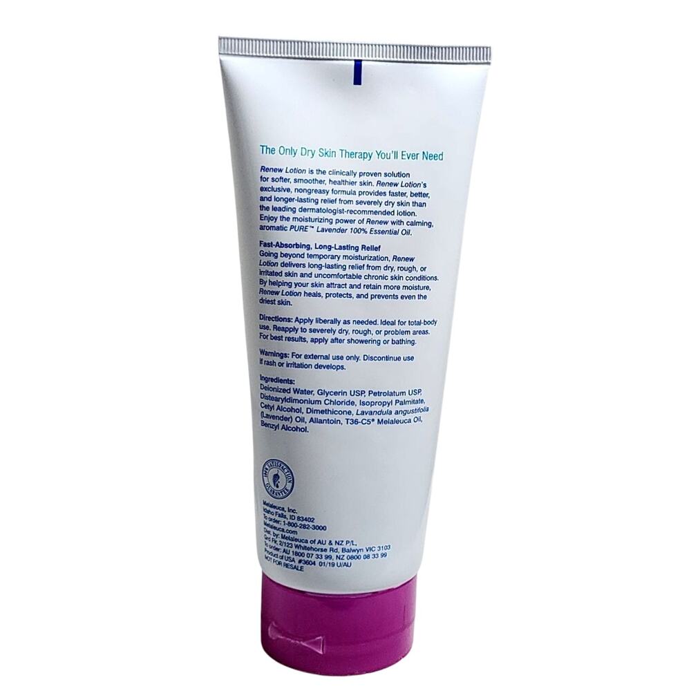 Melaleuca Renew Intensive Dry Skin Therapy Pure Lavender 7 oz - 207ml Sealed - Picture 2 of 3